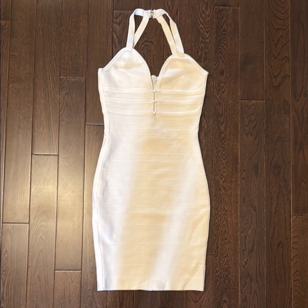 Marciano White Halter  Midi Dress